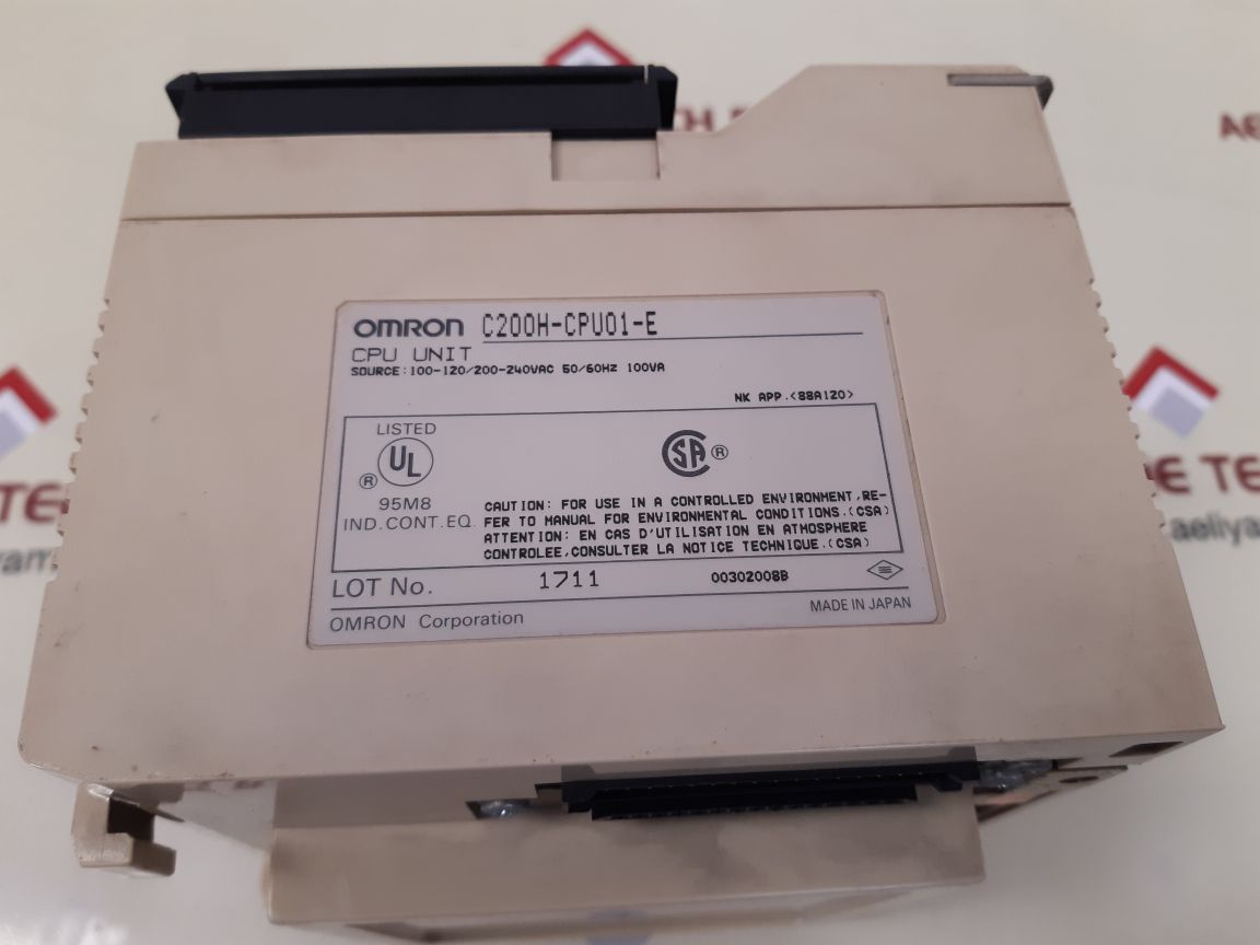 OMRON SYSMAC C200H PROGRAMMABLE CONTROLLER C200H-CPU01-E