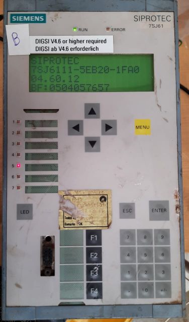 SIEMENS 7SJ6111-5EB20-1FA0 OVERCURRENT PROTECTION AND CONTROL 7SJ6111 - 5EB20 - 1FA0/EE