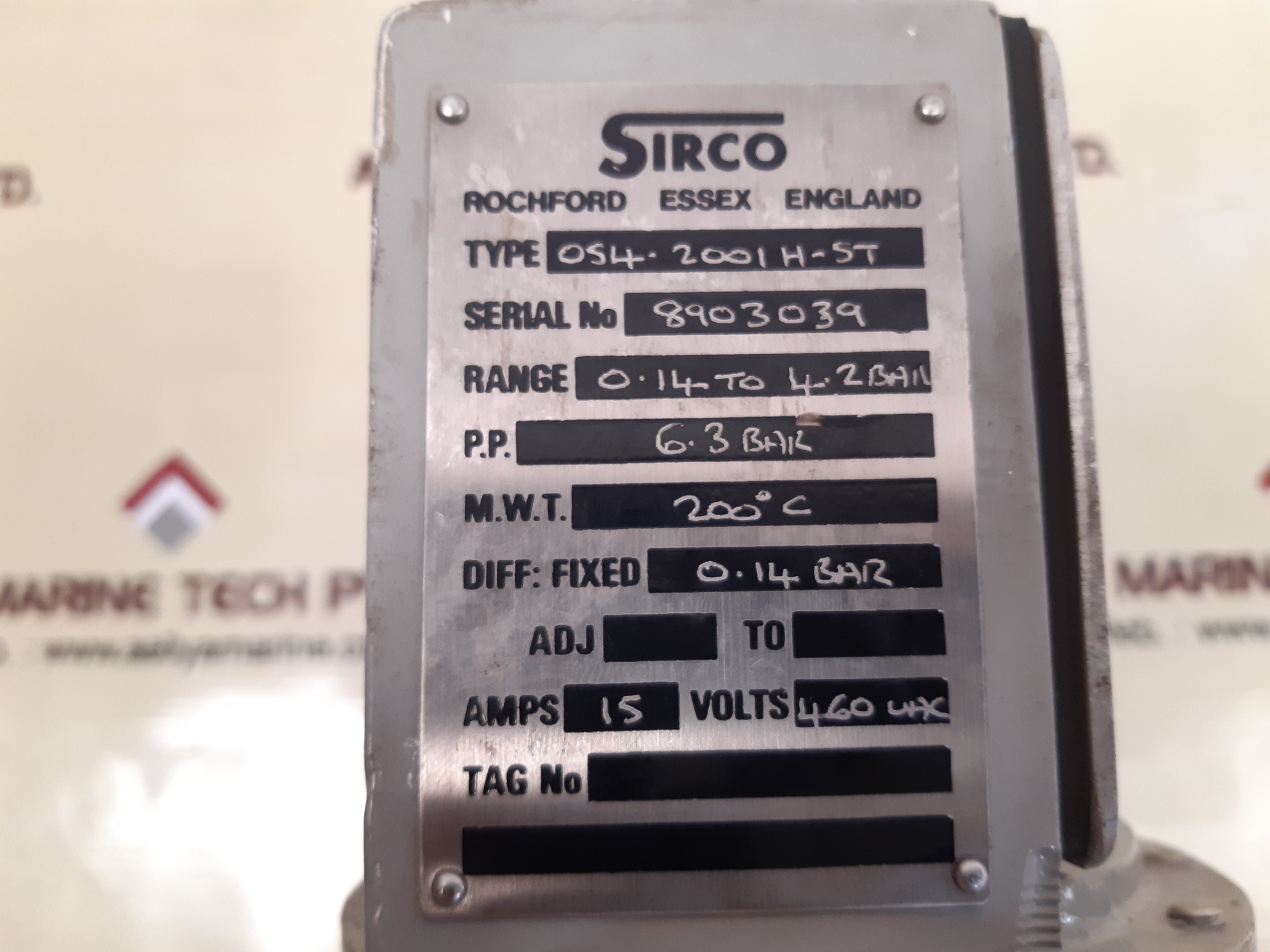 SIRCO 054-2001 H-ST CONTROL SWITCHES SERIES 2000