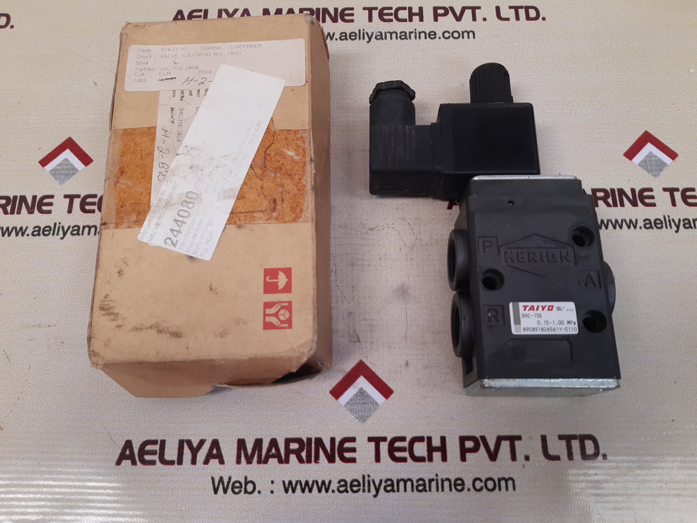 TAIYO HR02-24S4 SOLENOID VALVE 3HC-15E-24S4