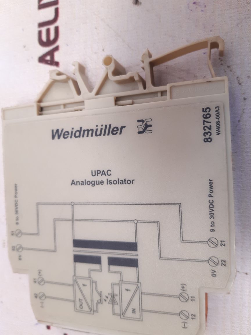 WEIDMULLER 832765 ANALOGUE ISOLATOR W408-00A3