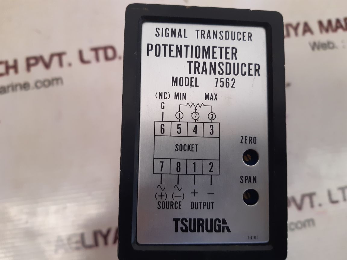 TSURUGA ELECTRIC 7562 POTENTIOMETER TRANSDUCER 7562S-29-3