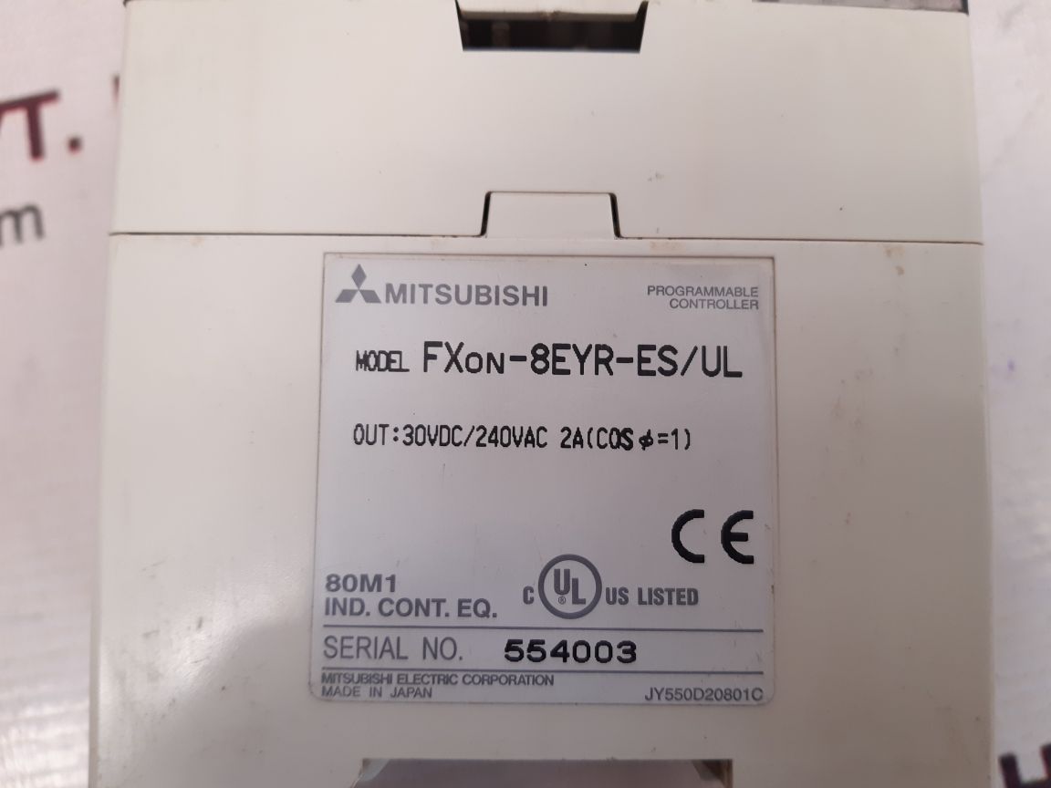 MITSUBISHI FX0N-8EYR-ES PROGRAMMABLE CONTROLLER Y309C30672B