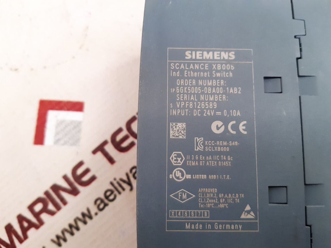 SIEMENS SCALANCE XB005 ETHERNET SWITCH 6GK5005-0BA00-1AB2