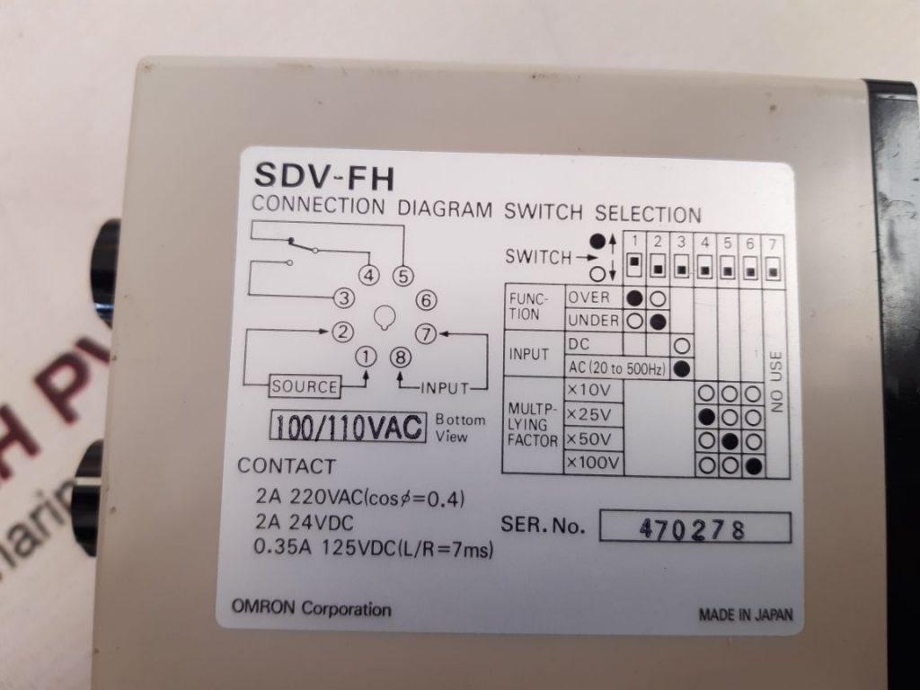 OMRON SDV-FH6 VOLTAGE SENSOR