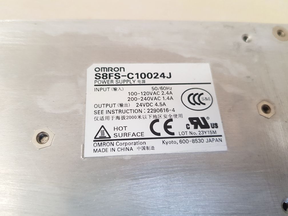 OMRON S8FS-C10024J POWER SUPPLY