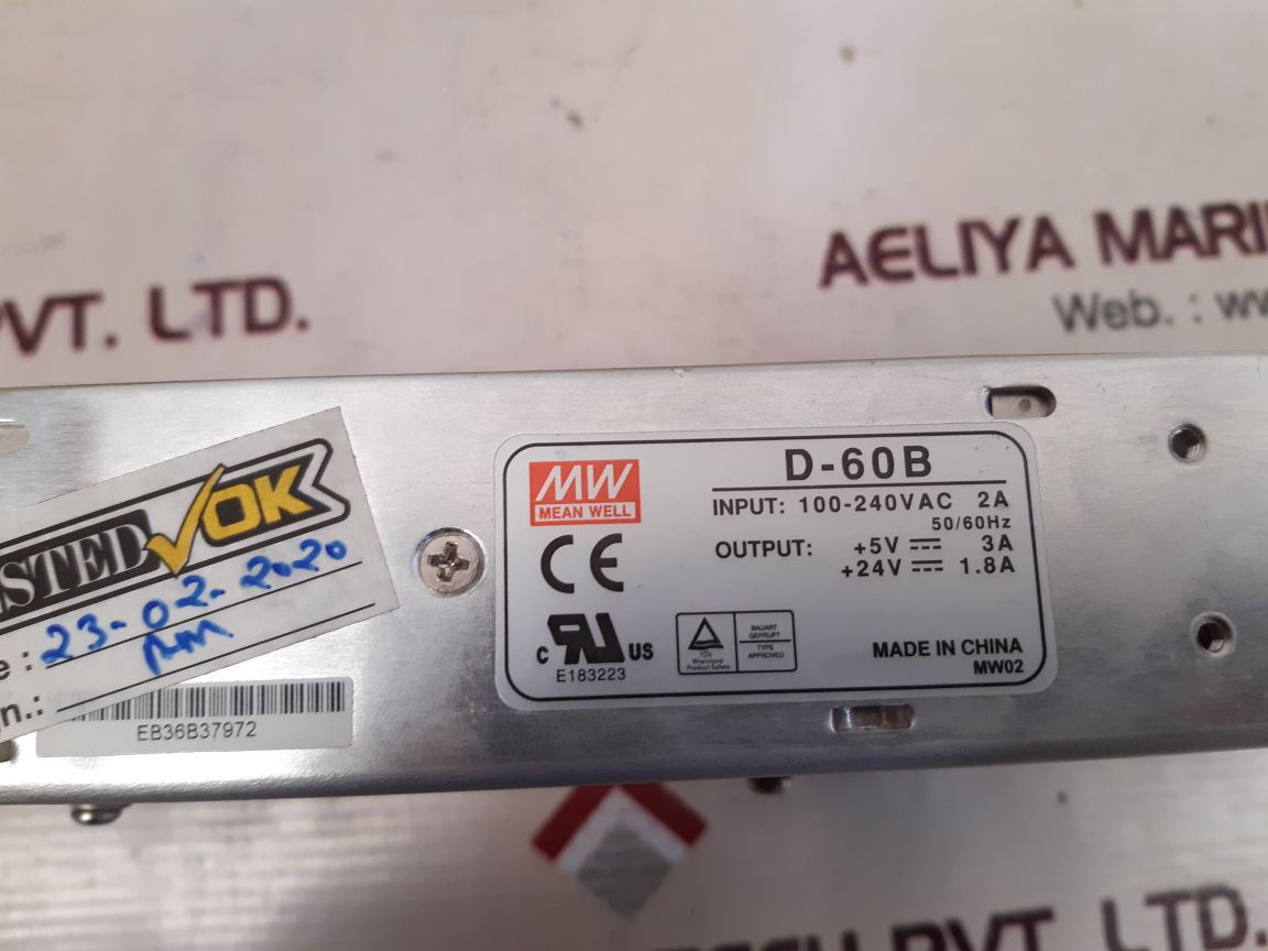 MEAN WELL D-60B POWER SUPPLY EB36B37972