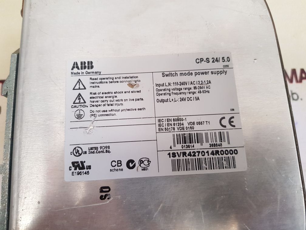 ABB CP-S 24/5.0 SWITCH MODE POWER SUPPLY