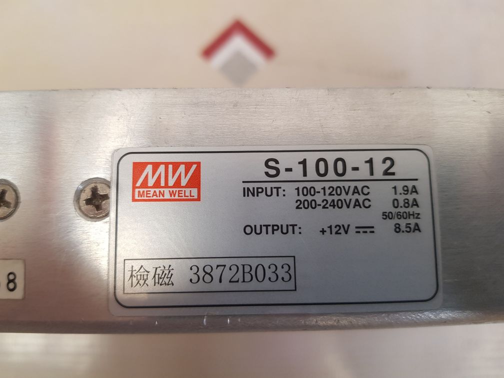 MEAN WELL S-100-12 POWER SUPPLY