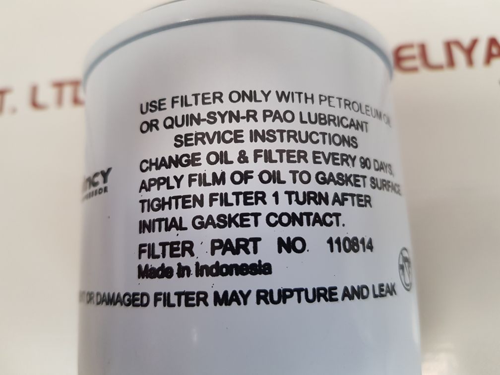 QUINCY COMPRESSOR 110814 LUBRICANT FILTER 110814001