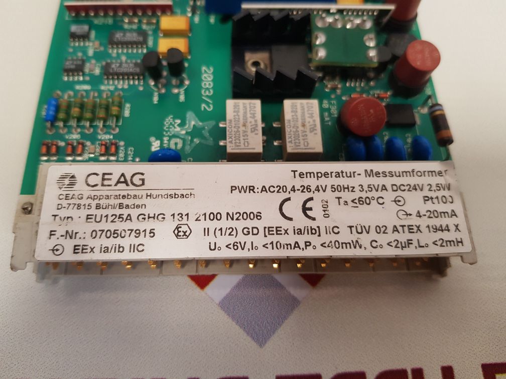 CEAG EU125A PCB CARD EU125A GHG 131 2100 N2006