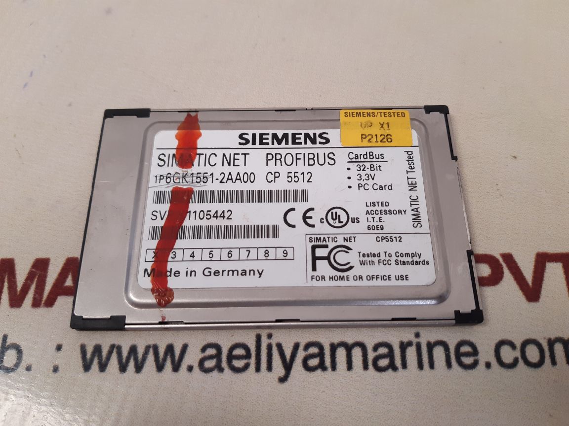 SIEMENS 1P6K1551-2AA00 CP 5512 COMMUNICATION CARD