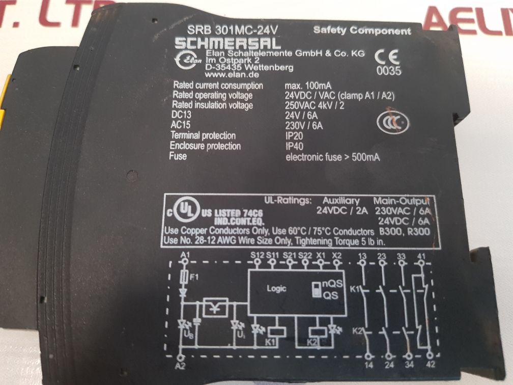 SCHMERSAL PROTECT SRB 301MC SAFETY RELAY CONTROLLER