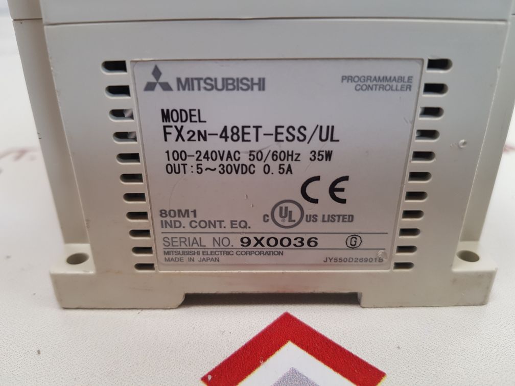 MITSUBISHI FX2N-48ET-ESS/UL PROGRAMMABLE CONTROLLER JY550D26901B