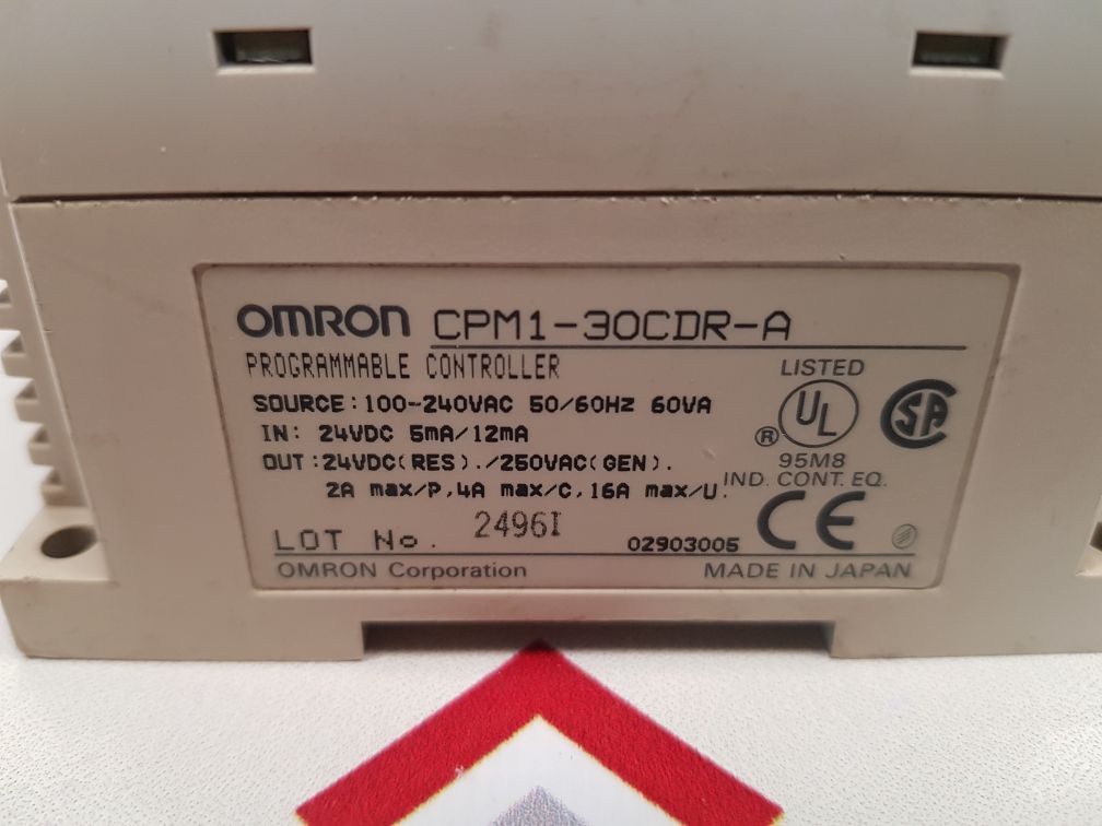 OMRON SYSMAC CPM1-30CDR-A PROGRAMMABLE CONTROLLER
