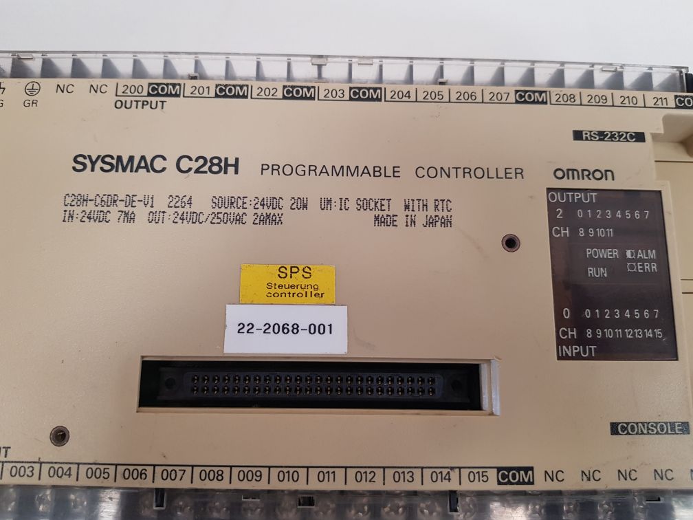 OMRON SYSMAC C28H PROGRAMMABLE CONTROLLER C28H-C6DR-DE-V1