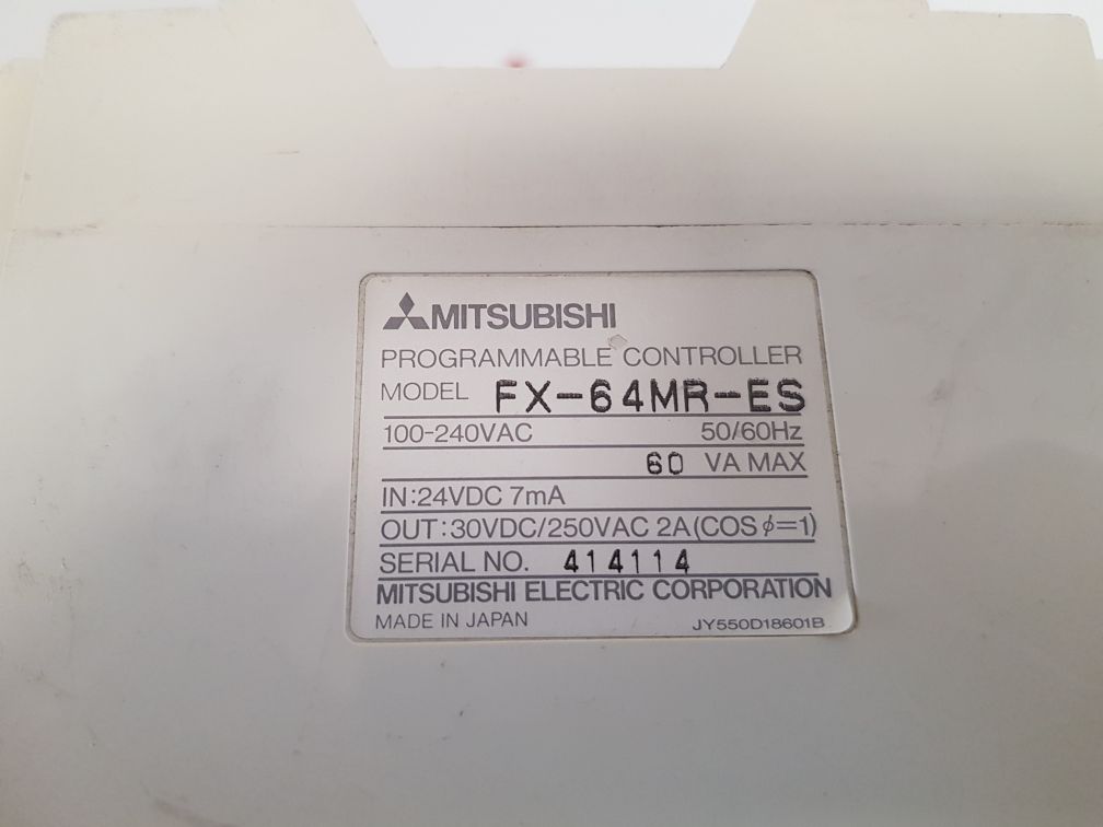 MITSUBISHI MELSEC FX-64MR-ES PROGRAMMABLE CONTROLLER