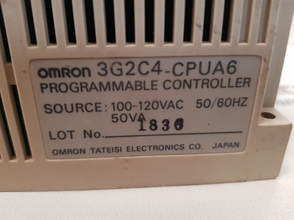 OMRON SYSMAC C120 F PROGRAMMABLE CONTROLLER 3G2C4-CPUA6