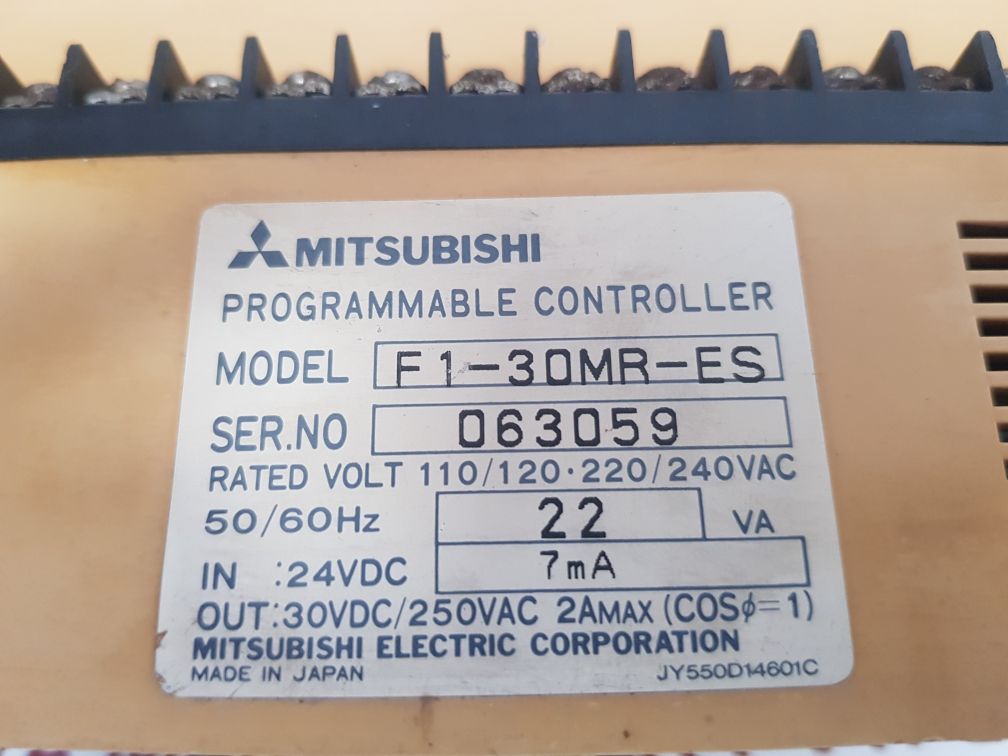 MITSUBISHI ELECTRIC F1-30MR-ES PROGRAMMABLE CONTROLLER JY550D14601C