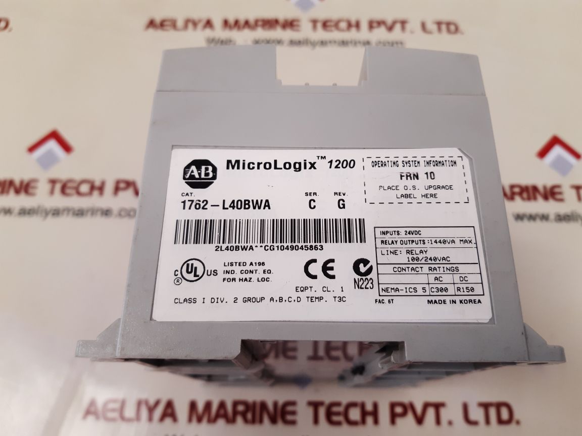 ALLEN-BRADLEY 1762-L40BWA MICROLOGIX 1200 MODULE