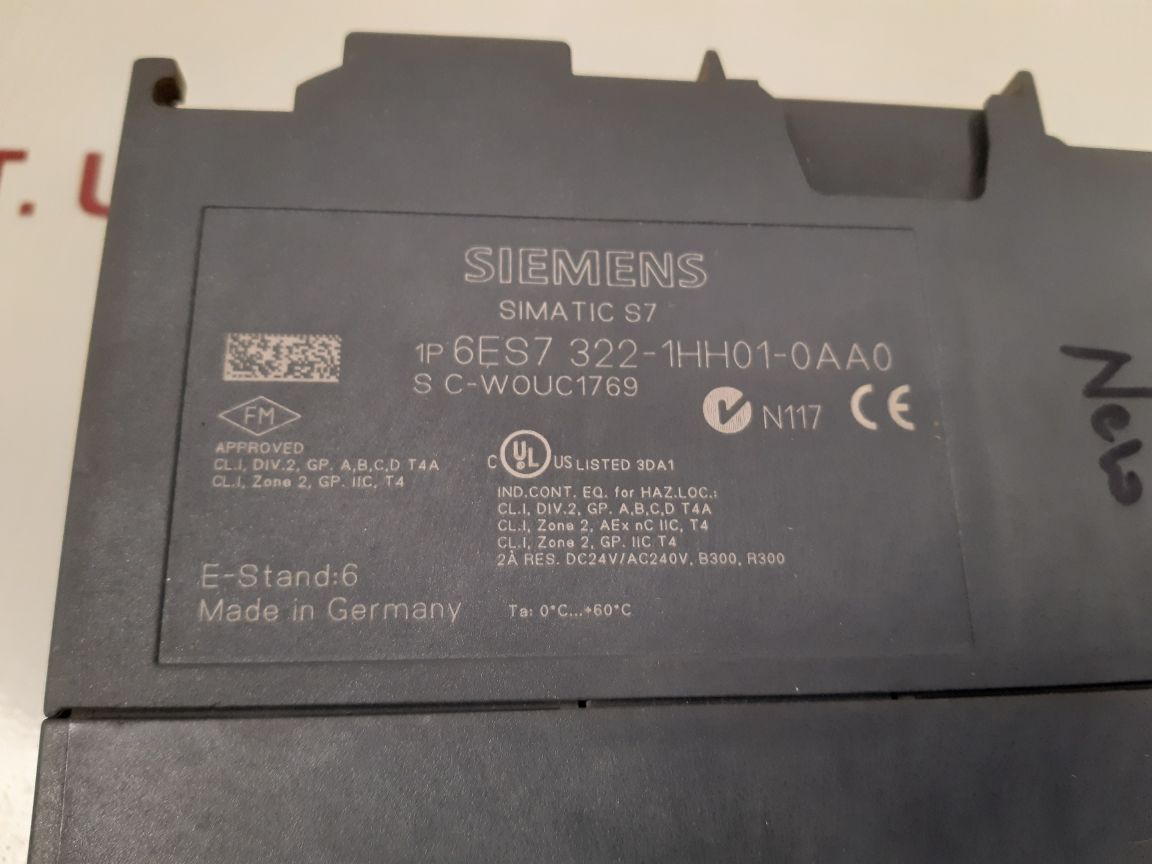 SIEMENS SIMATIC S7 SM322 MODULE 322-1HH01-0AA0