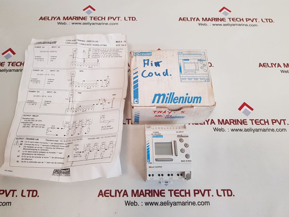 CROUZET MILLENIUM MAS 10 RCA CONTROLLER RELAY OUTPUT