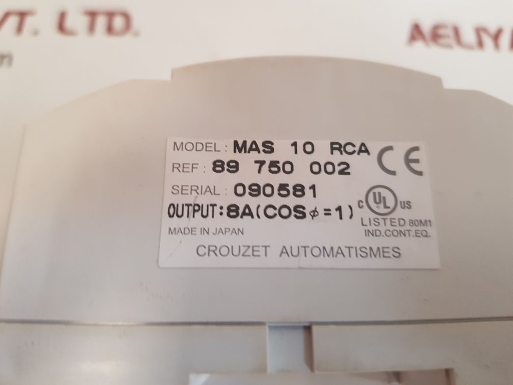 CROUZET MILLENIUM MAS 10 RCA CONTROLLER RELAY OUTPUT