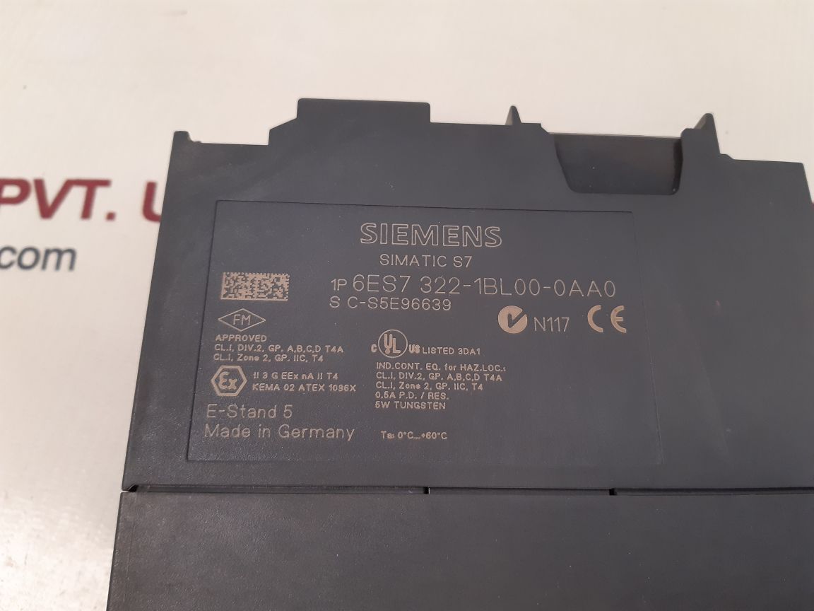 SIEMENS SIMATIC S7 DIGITAL OUTPUT MODULE 6ES7 322-1BL00-0AA0