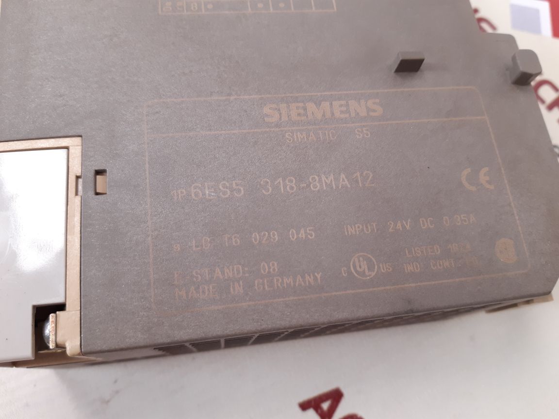 SIEMENS SIMATIC S5 ET100U CENTRAL RACK INTERFACE MODULE 6ES5 318-8MA12