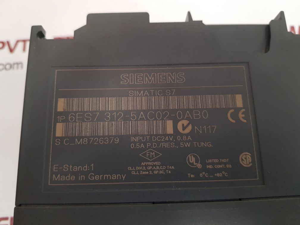 SIEMENS SIMATIC S7 IFM CONTROLLER 6ES7 312-5AC02-0AB0