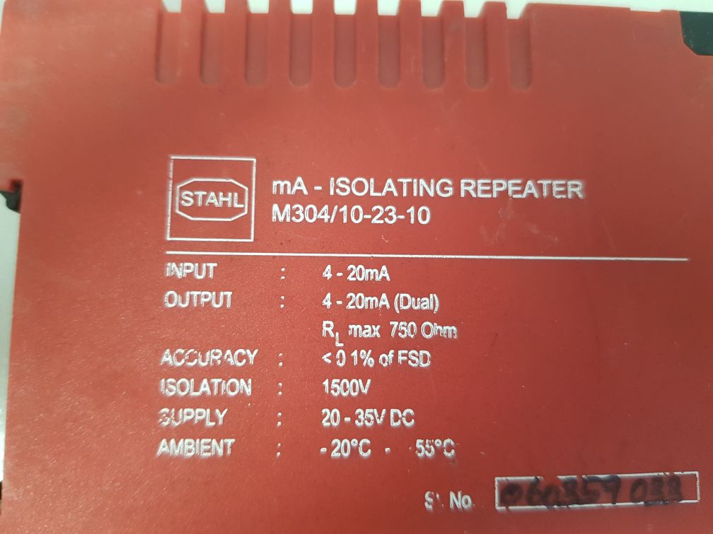 STAHL M304/10-23-10 MA-ISOLATING REPEATER