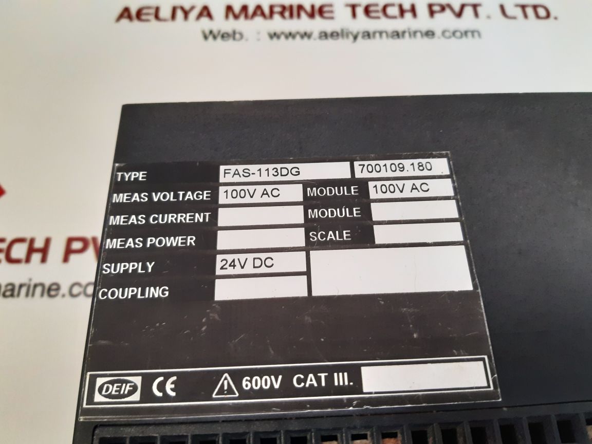 DEIF FAS-113DG CONTROLLER SYNCHRONISER