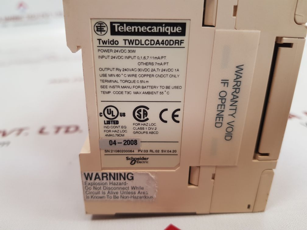 SCHNEIDER ELECTRIC TELEMECANIQUE TWIDO TWDLCDA40DRF MODULE