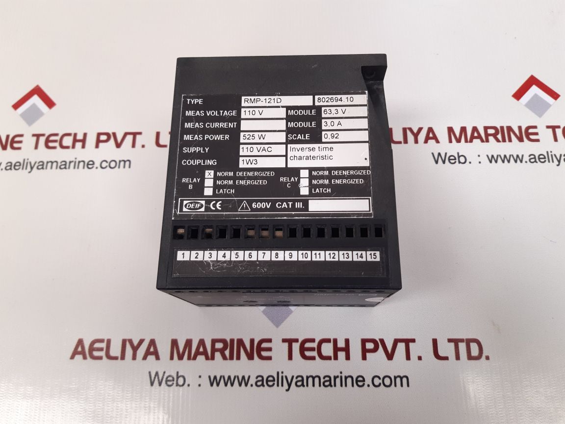 DEIF RMP-121D PROTECTIVE REVERSE POWER RELAY SCALE: 0,92