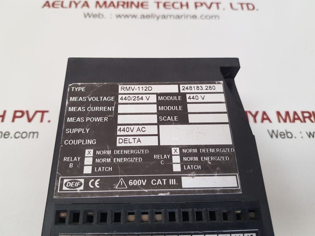 DEIF RMV-112D VOLTAGE RELAY U03