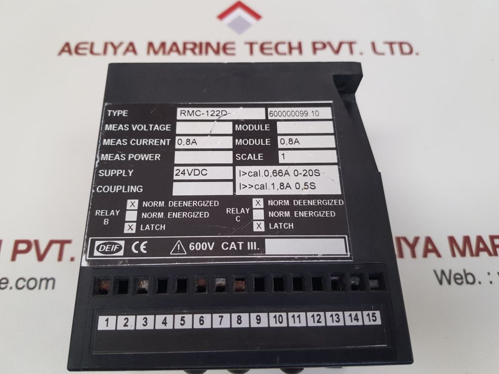 DEIF RMC-122D SHORT CIRCUIT & OVER CURRENT RELAY SCALE:1