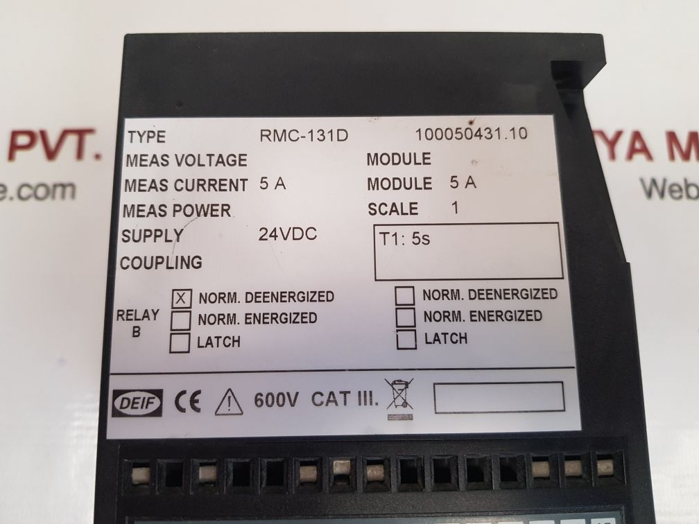 DEIF RMC-131D/2 CURRENT RELAY RMC-131D