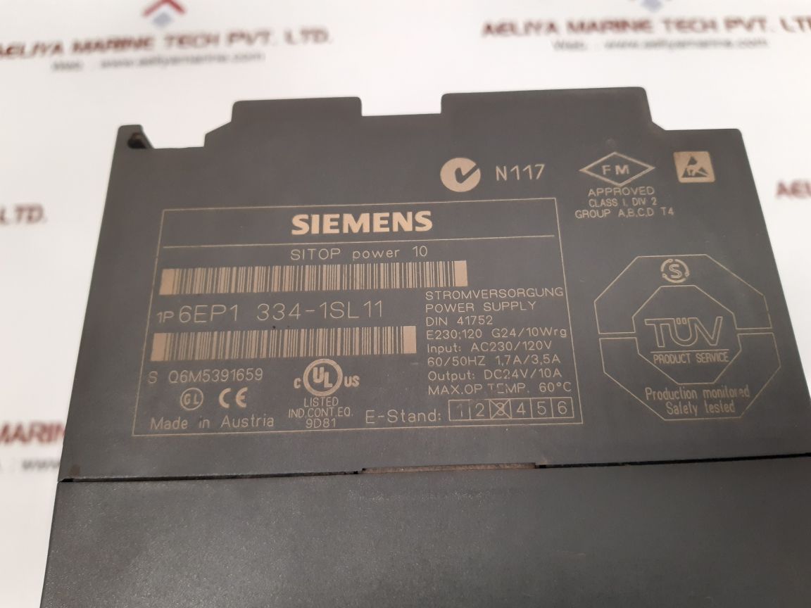 SIEMENS SITOP POWER 10 6EP1334-1SL11 POWER SUPPLY