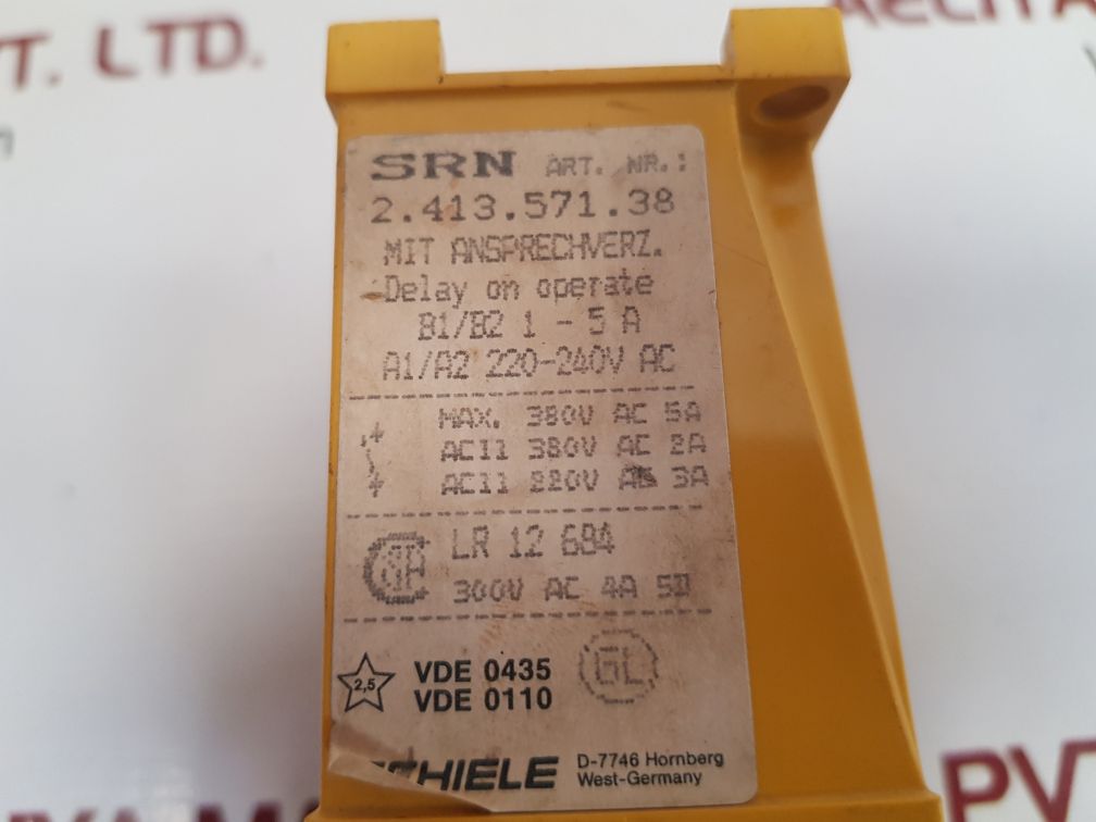 SCHIELE SRN 2.413.571.38 TIME RELAY