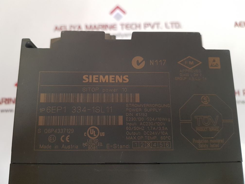 SIEMENS SITOP POWER 10 6EP1 334-1SL 11 POWER SUPPLY