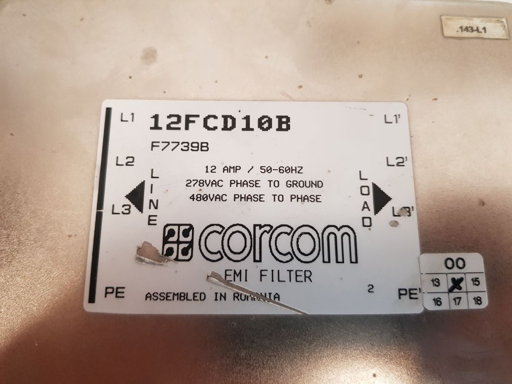 CORCOM 12FCD10B EMI FILTER F7739B