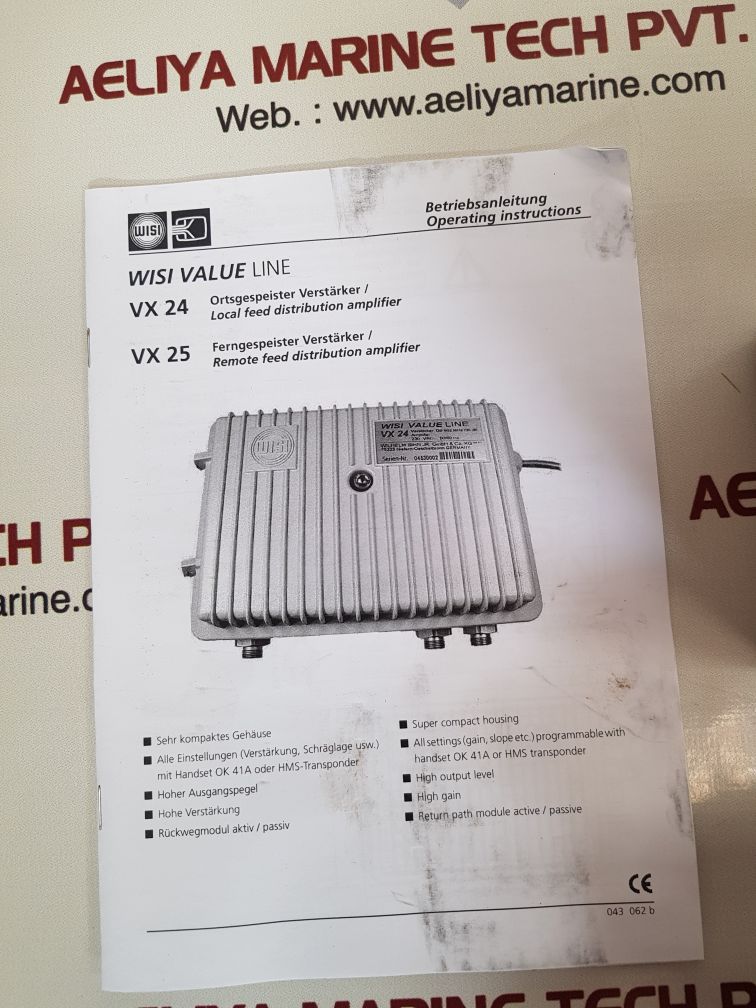 WISI COMMUNICATIONS VALUE LINE VX 25 DISTRIBUTION AMPLIFIER 4 010056 129675