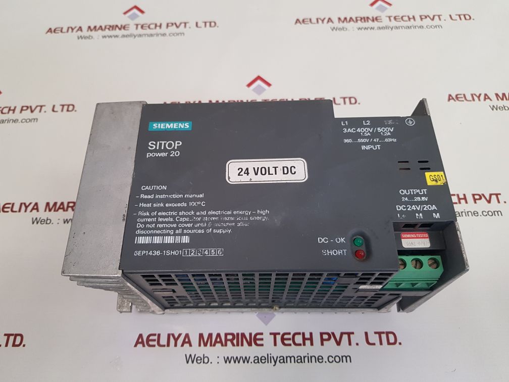 SIEMENS SITOP POWER20 POWER SUPPLY 6EP1436-1SH01