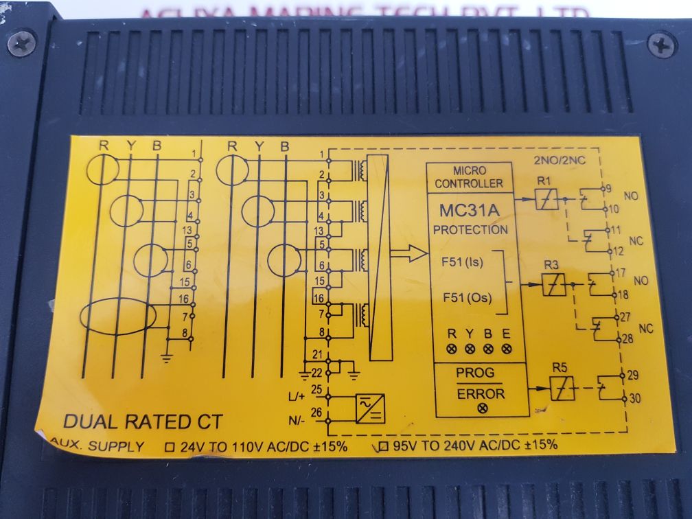 L&T MC31A OVER CURRENT & EARTH FAULT RELAY 06 148442