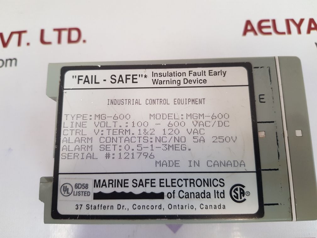 MARINE SAFE ELECTRONICS MGM-600 RELAY MGM-600-C