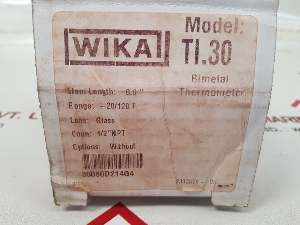 WIKA TI.30 BIMETAL THERMOMETER