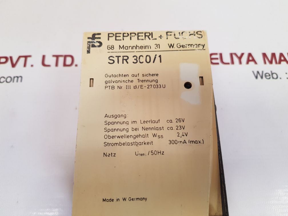 PEPPERL+FUCHS STR300/1 POWER SUPPLY