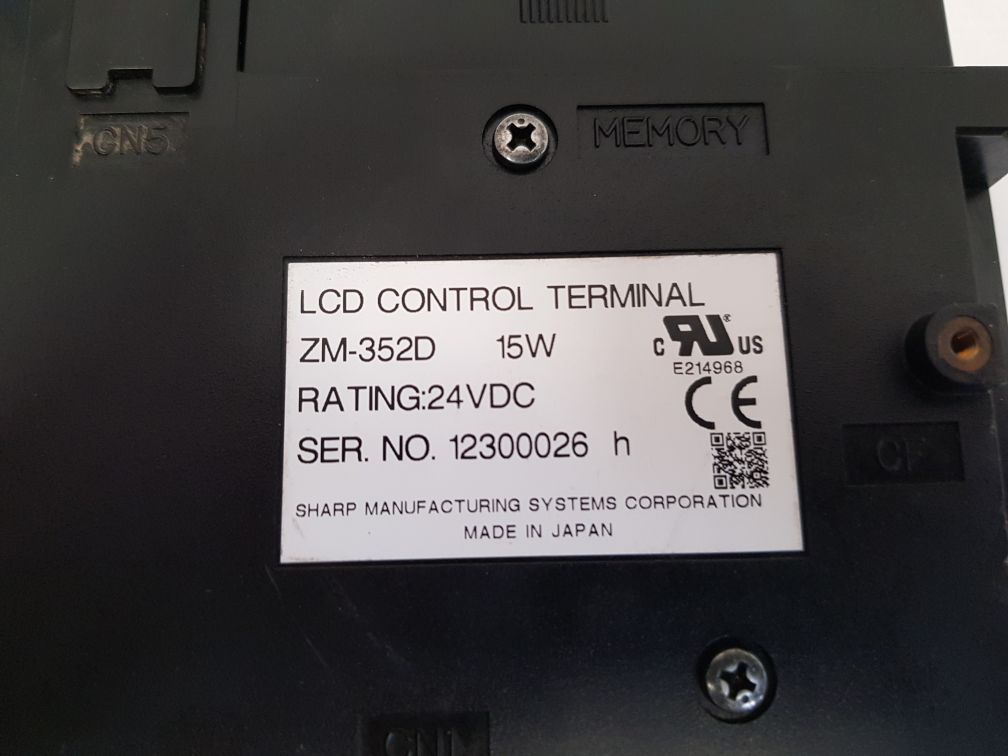 SHARP ZM-352D LCD CONTROL TERMINAL PANEL