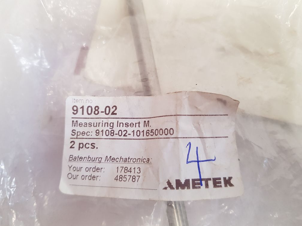 AMETEK 1XPT100 TEMPERATURE SENSOR 9108-02