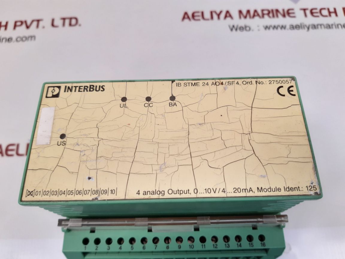 PHOENIX CONTACT IB STME 24 AO4/SF4 ANALOG OUTPUT MODULE